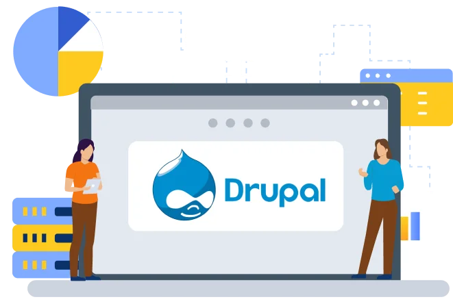 Smiling blue water drop mascot giving thumbs up beside computer with email and network icons